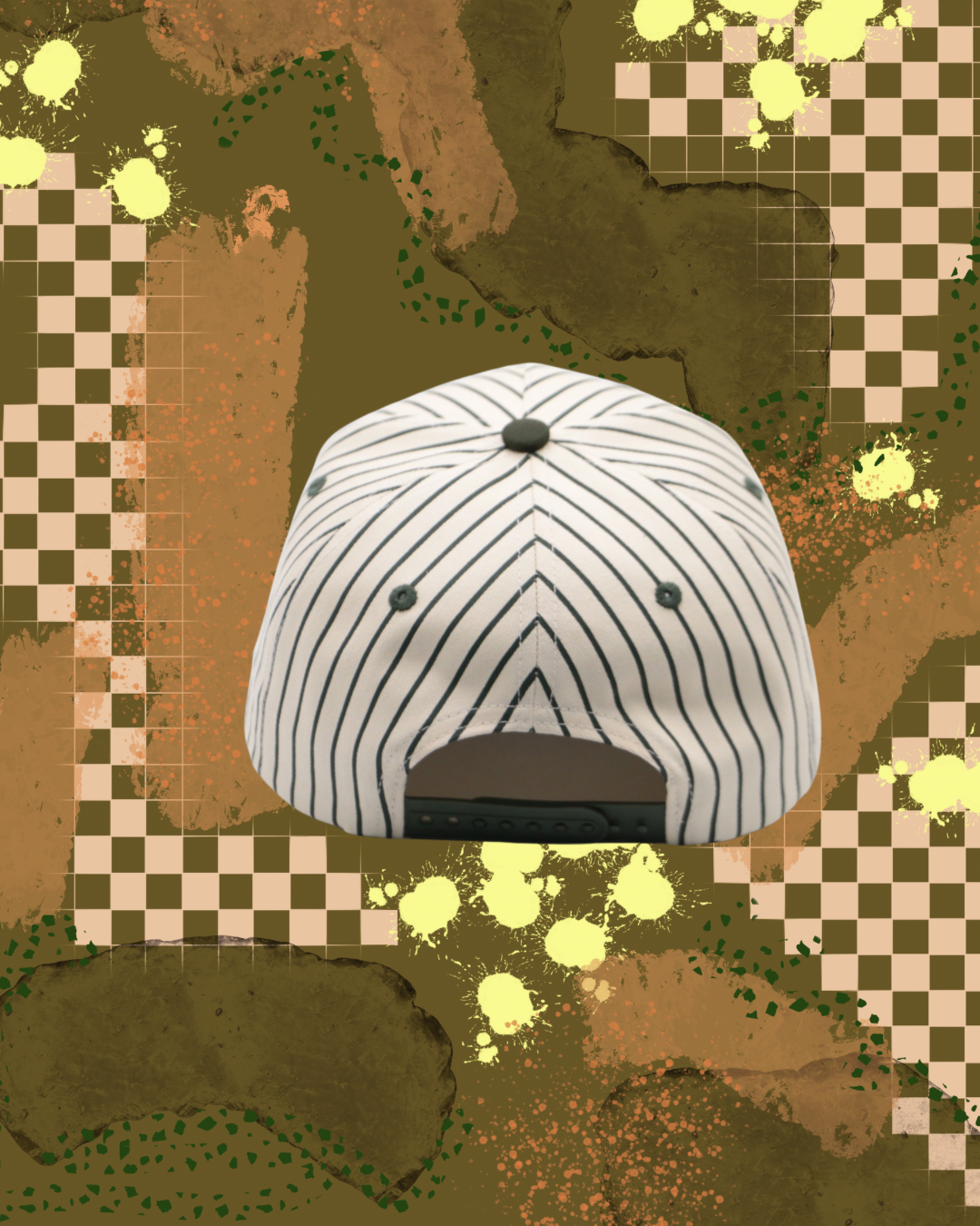 Matcha Pistachio Green Stripe Retro A-Frame hat