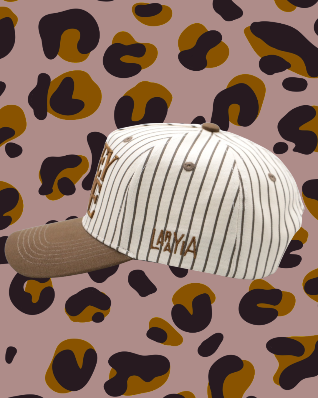 Wifey Type Cafe Con Leche Stripe Retro A-Frame Baseball Cap
