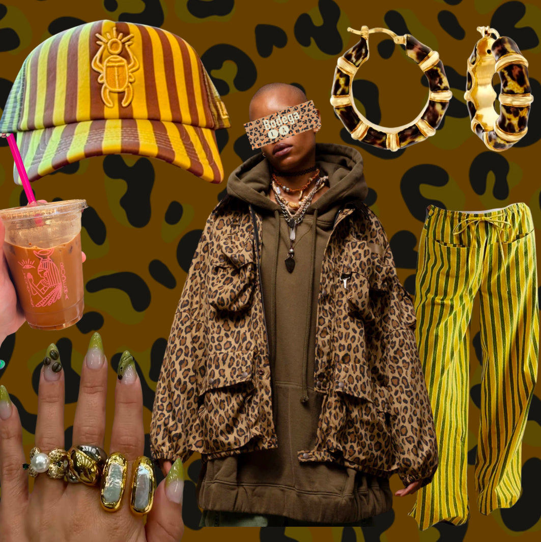 Scarab Stripe Trucker in Limeade