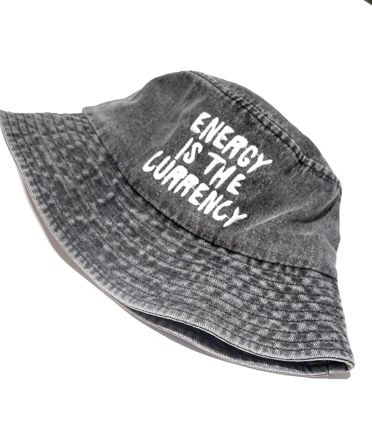 Energy Is The Currency Denim Bucket Hat