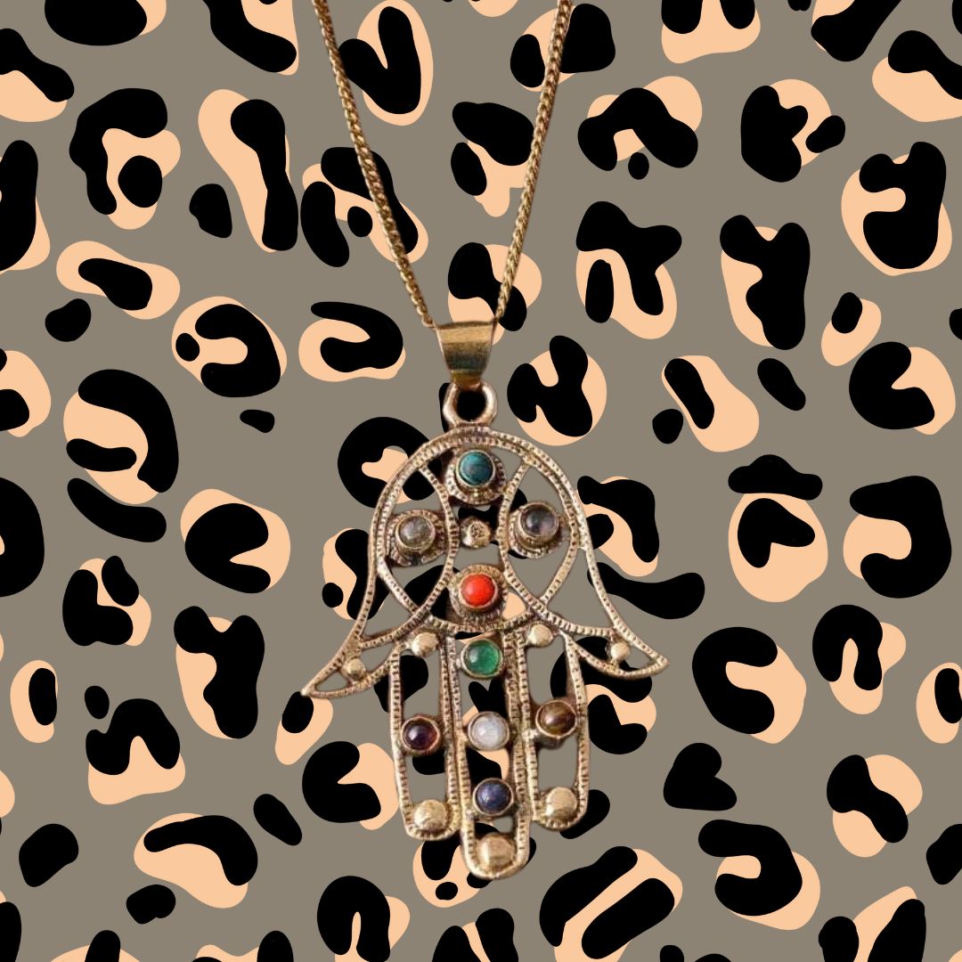 Hamsa Chakra Stoned Necklace