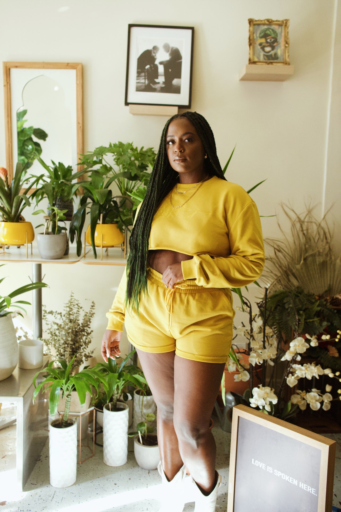Bodega Rose Crop Short Set