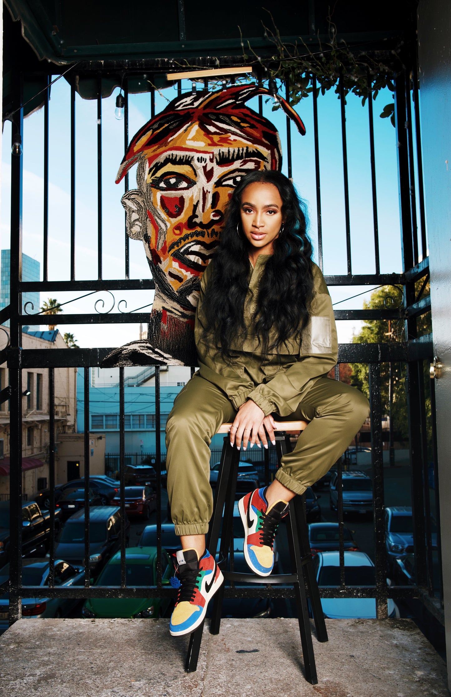 Love Without Reason Track Suit in Chive