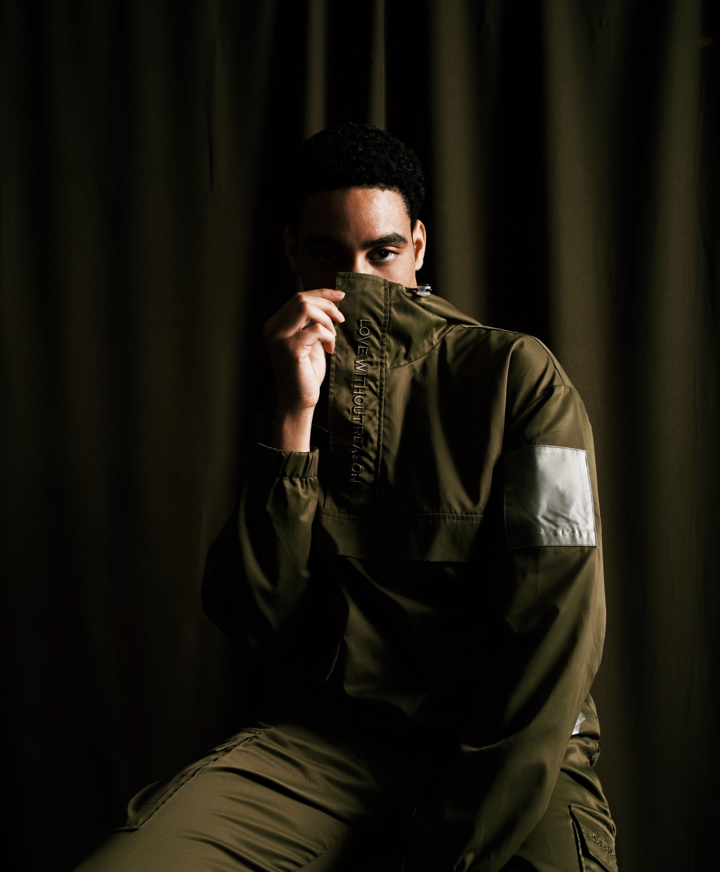 Love Without Reason Track Suit in Chive