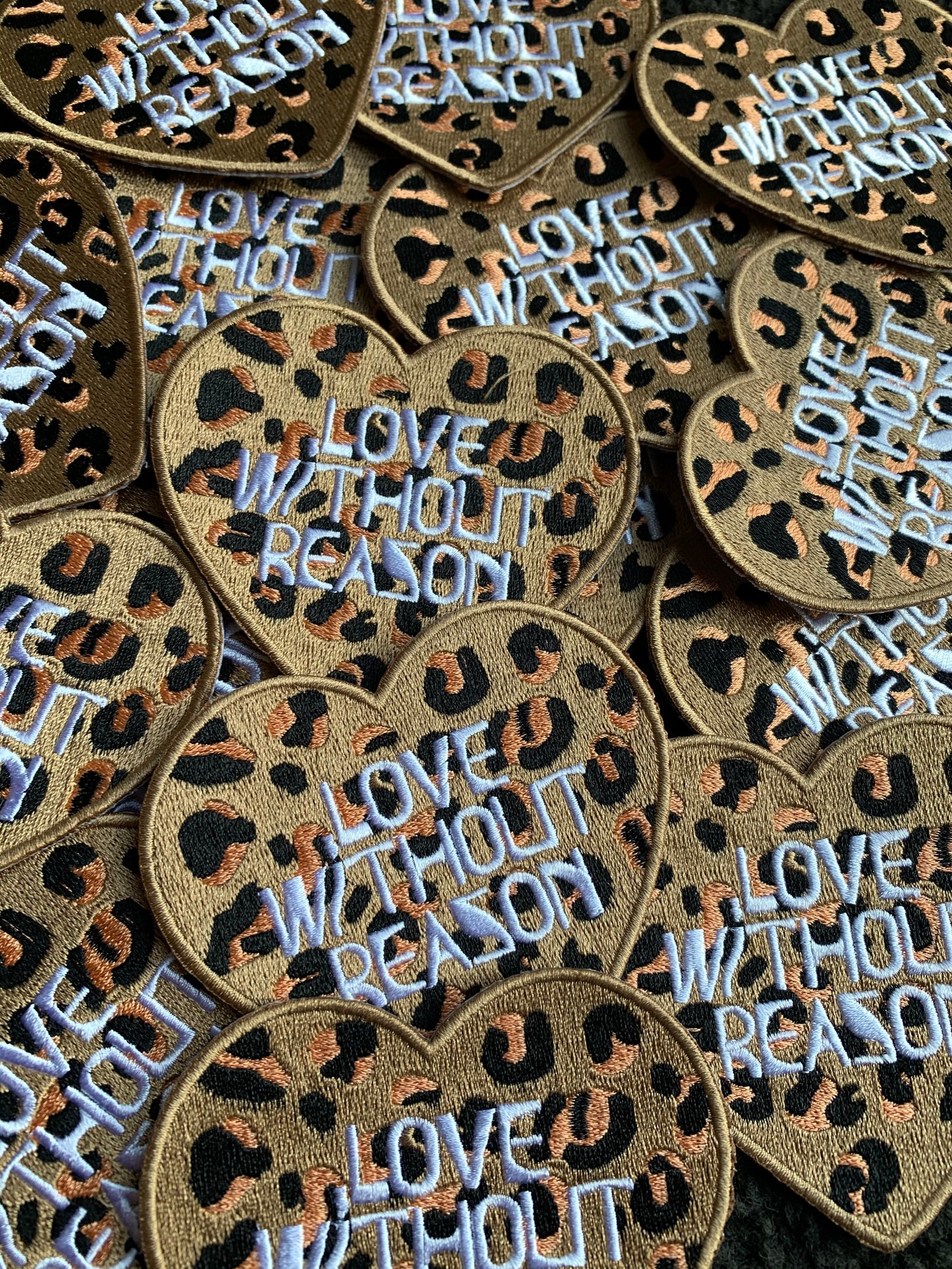 Leopard Heart Embroidery Patch