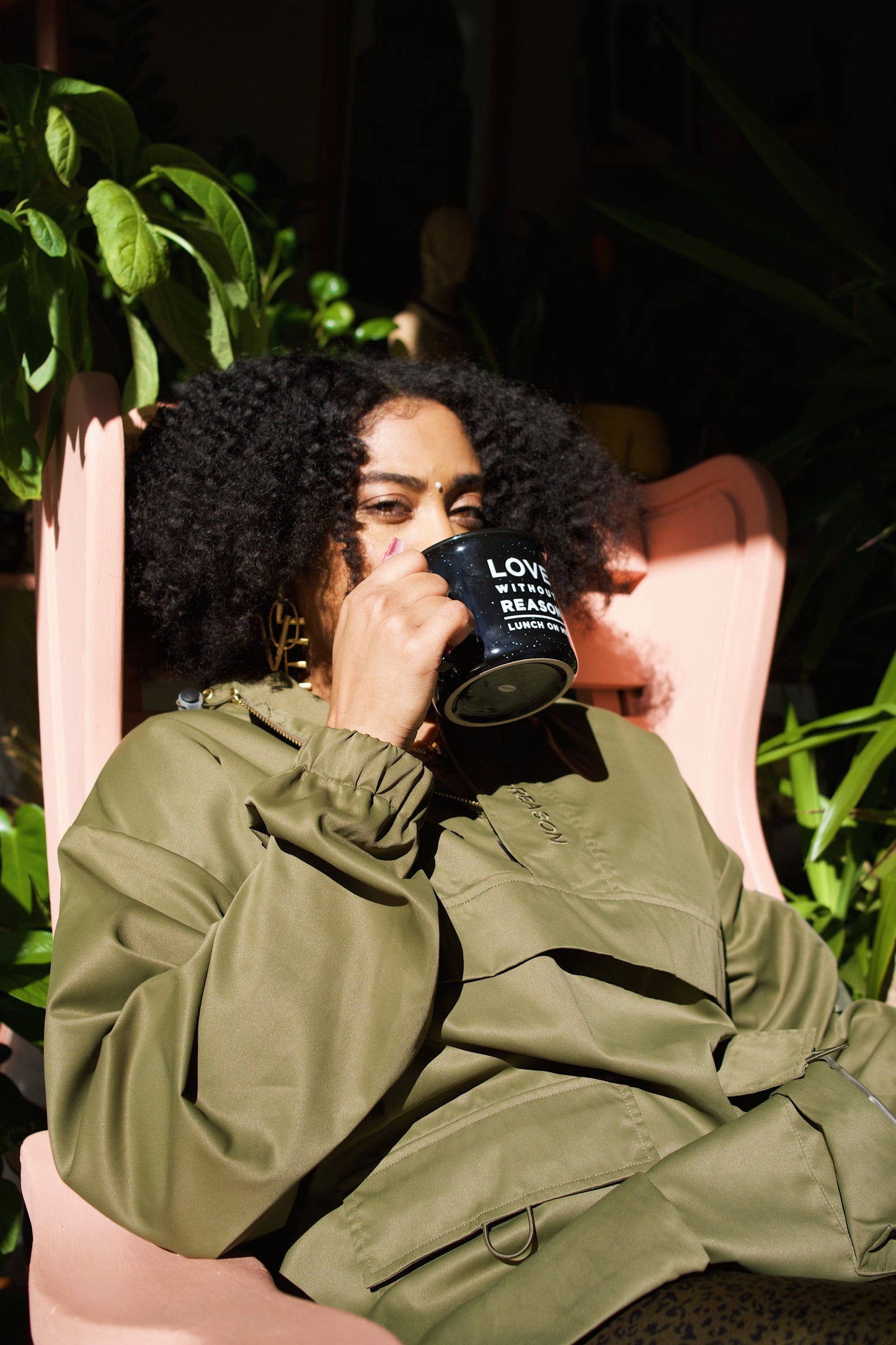 Love Without Reason Track Suit in Chive