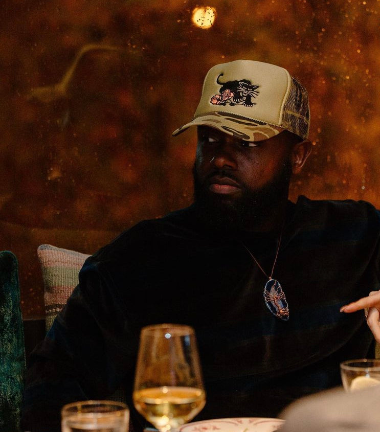 Panther Rose Trucker Hat