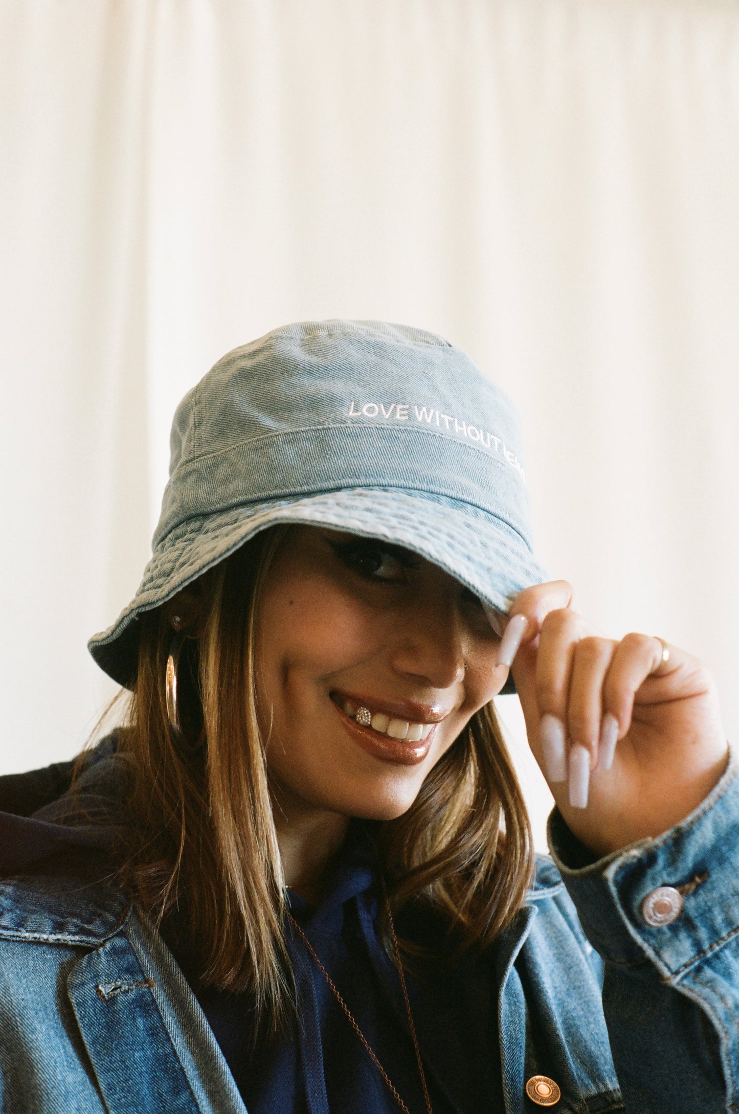 Denim Love Without Reason Bucket Hat