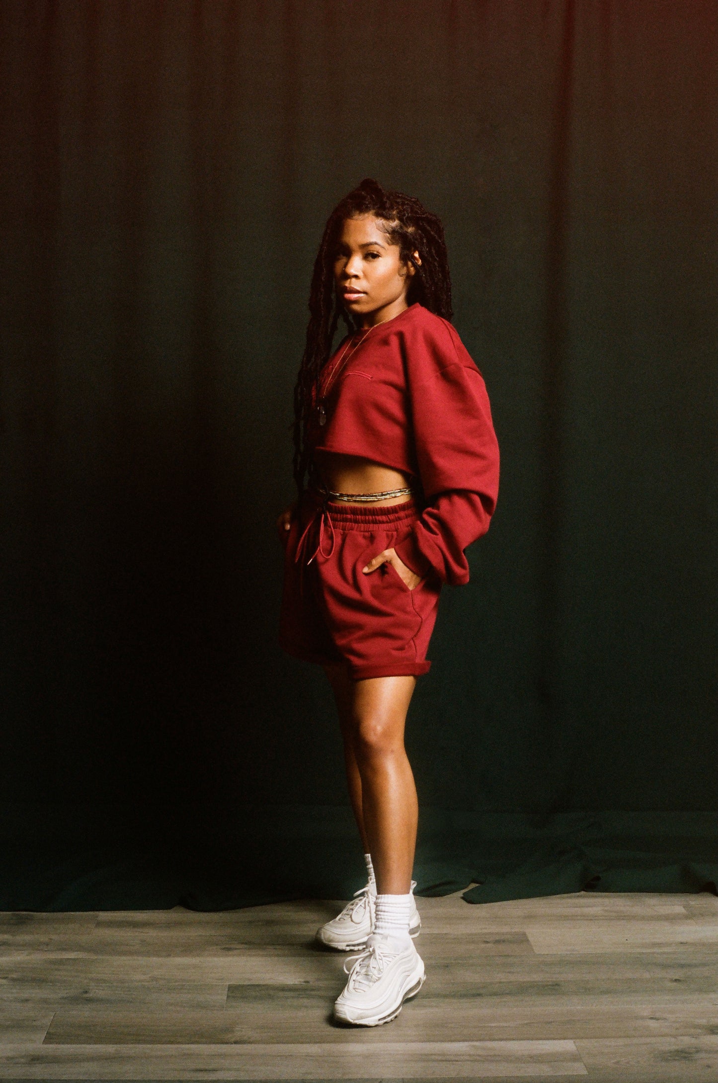 Bodega Rose Crop Short Set