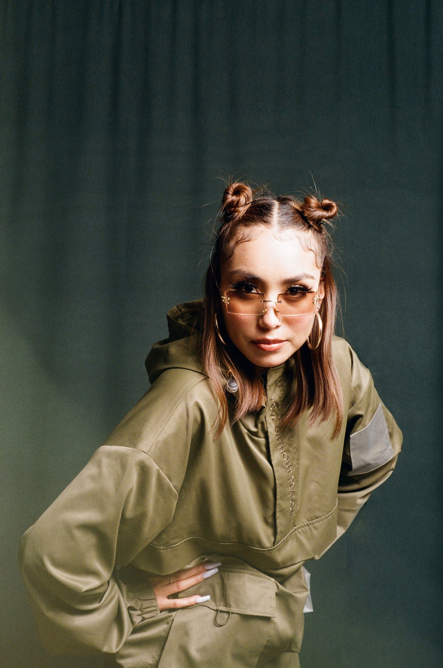 Love Without Reason Track Suit in Chive