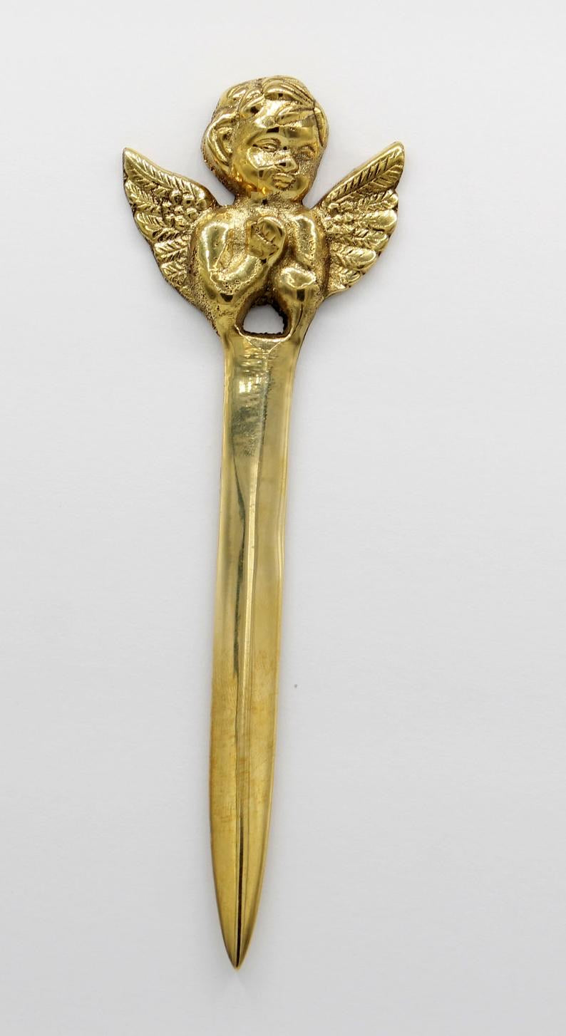 Vintage Brass Angel Letter Opener