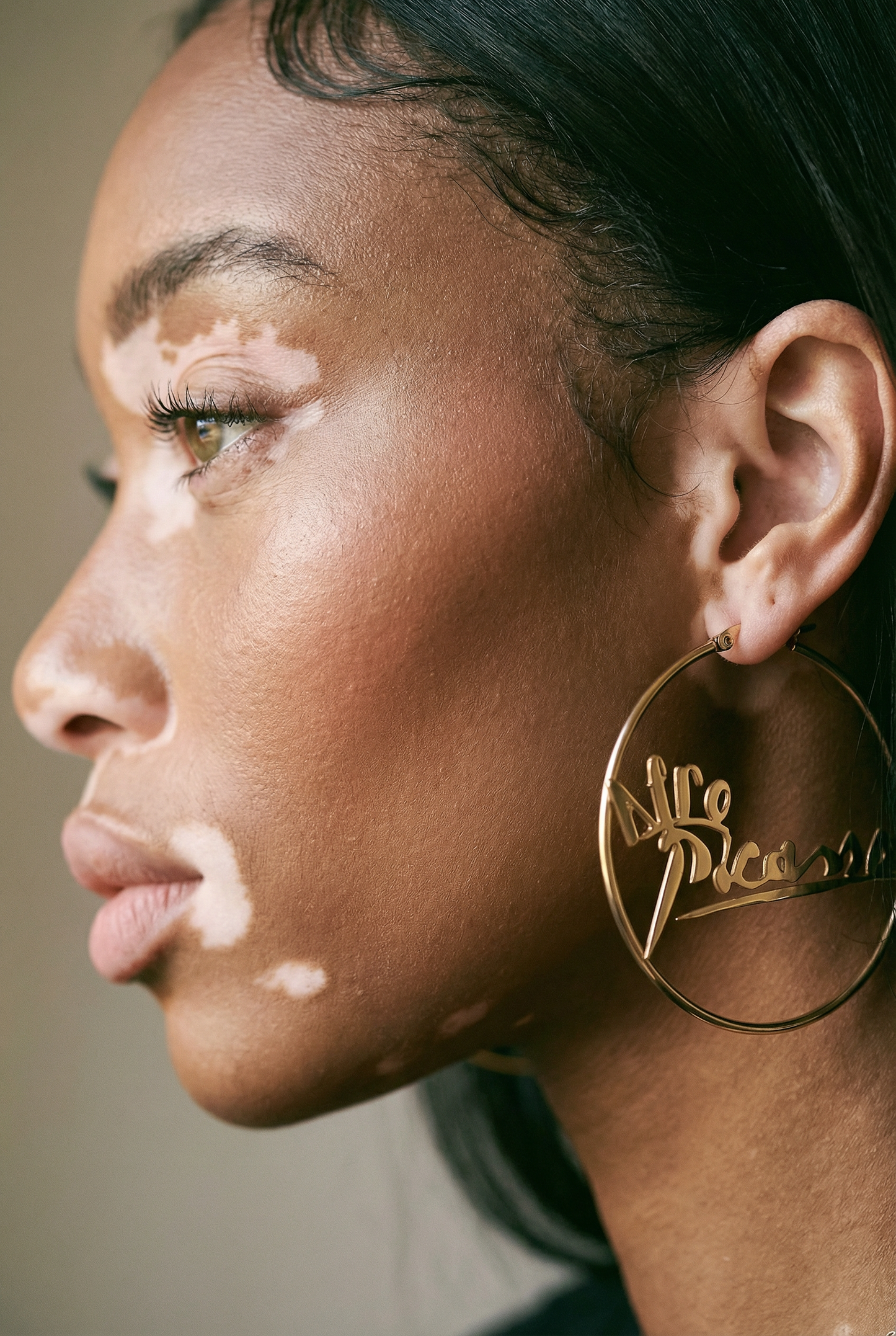 Name Plate Hoop Earrings