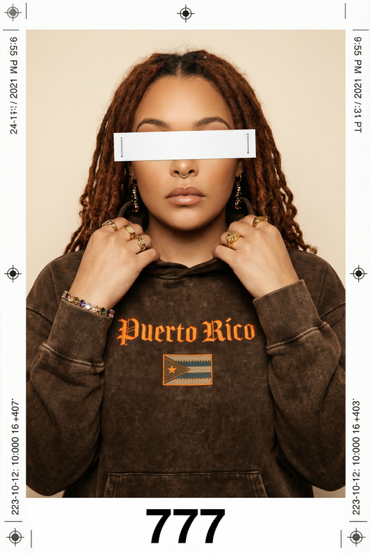 Puerto Rico hoodie in Mushroom and Carrot