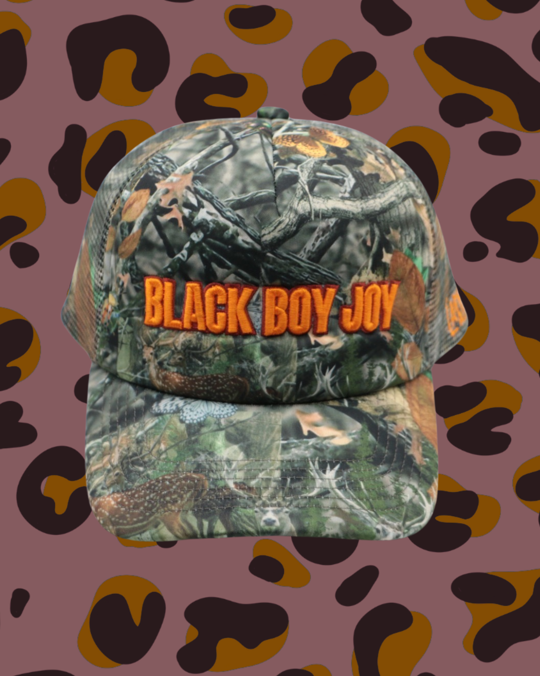 Black boy joy trucker hat