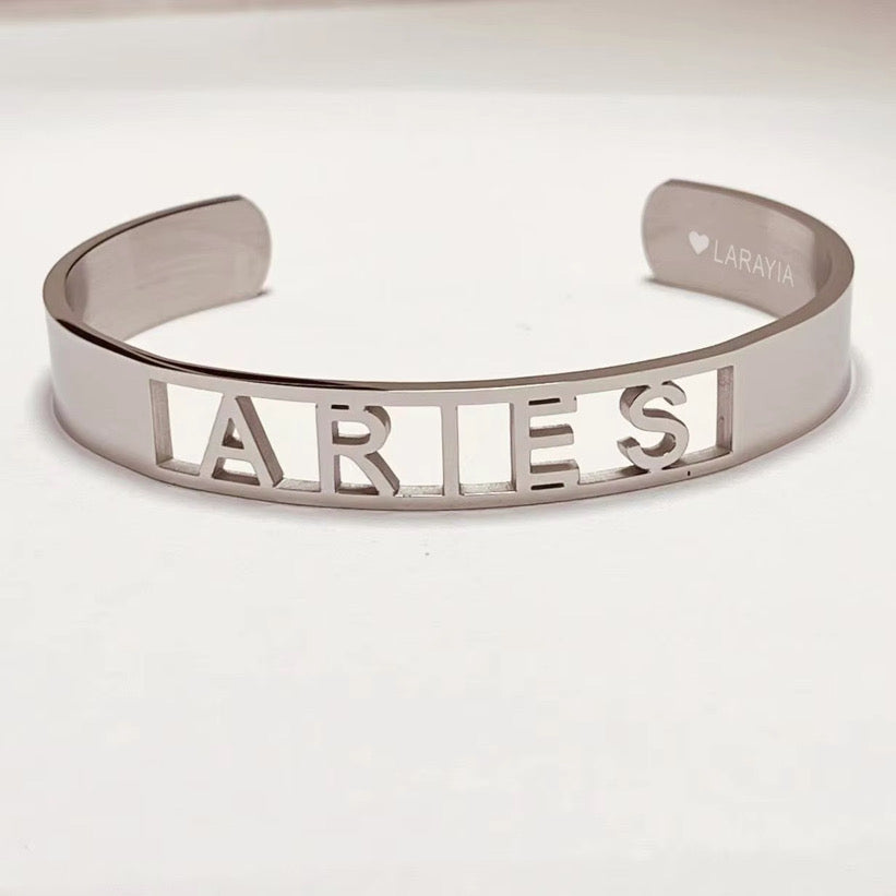 ZODIAC BANGLE in Silver