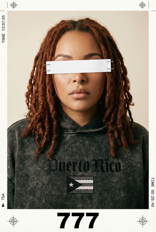 Puerto Rico hoodie in smoked charcoal