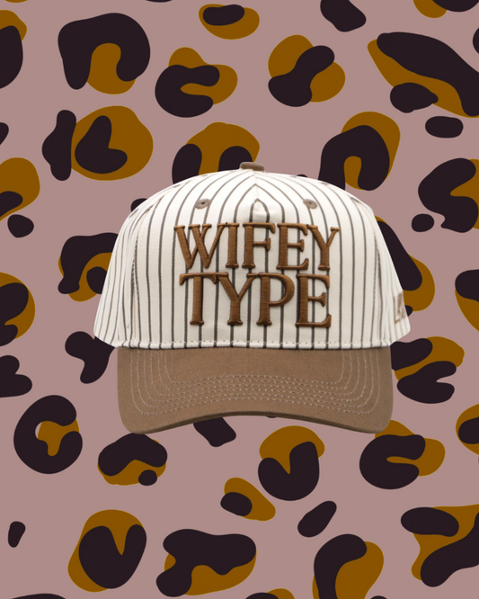Wifey type stripe hat