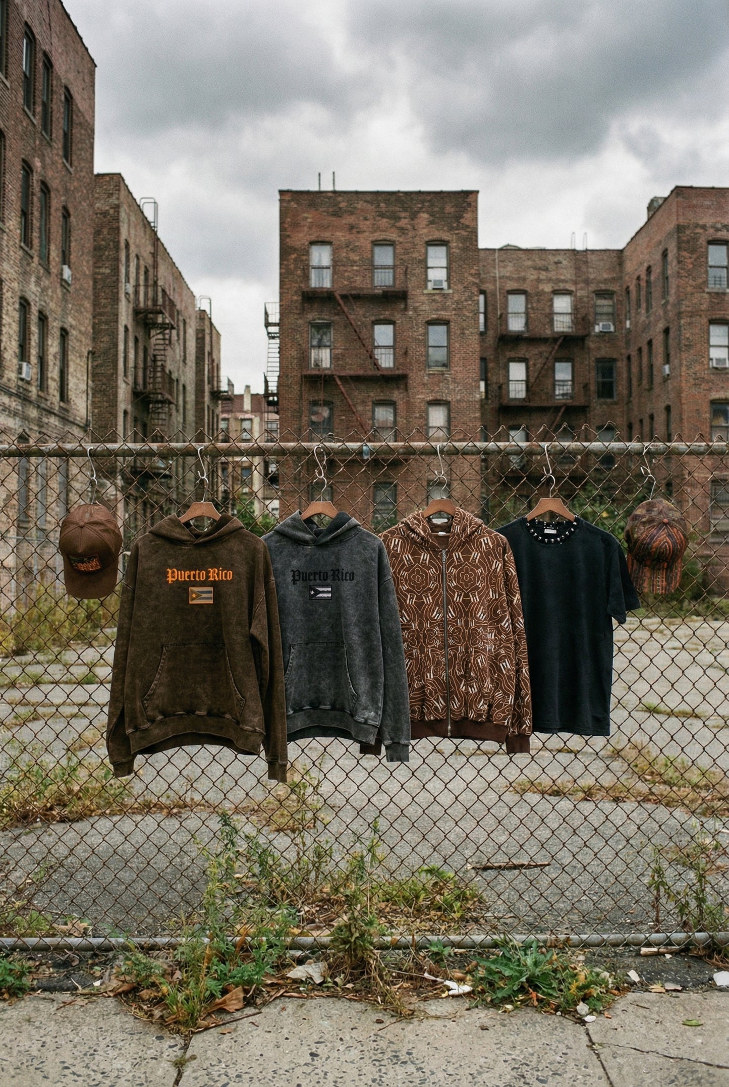 Puerto Rico hoodie in Mushroom and Carrot