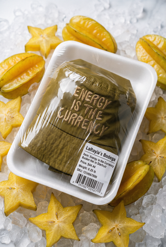 Energy is the Currency Bucket Hat in Star fruit