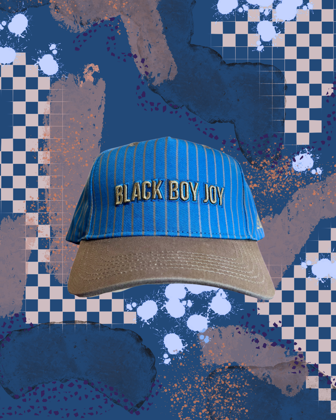 Black boy joy vintage stripe hat in Wildberry