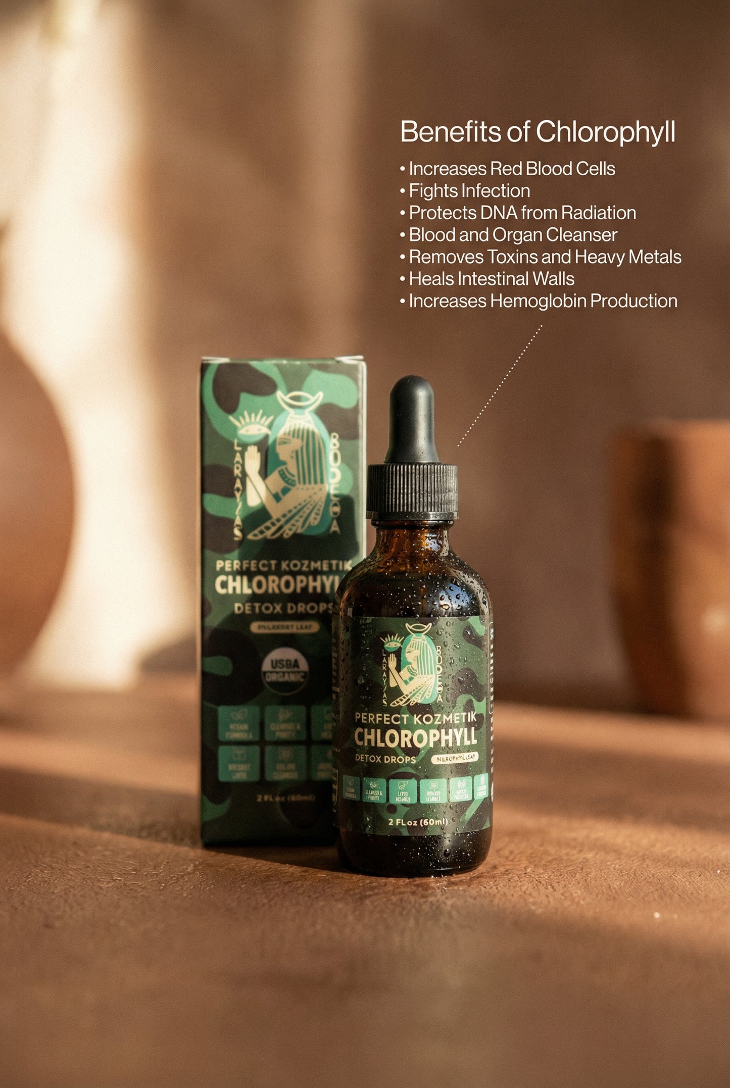 Chlorophyll drops