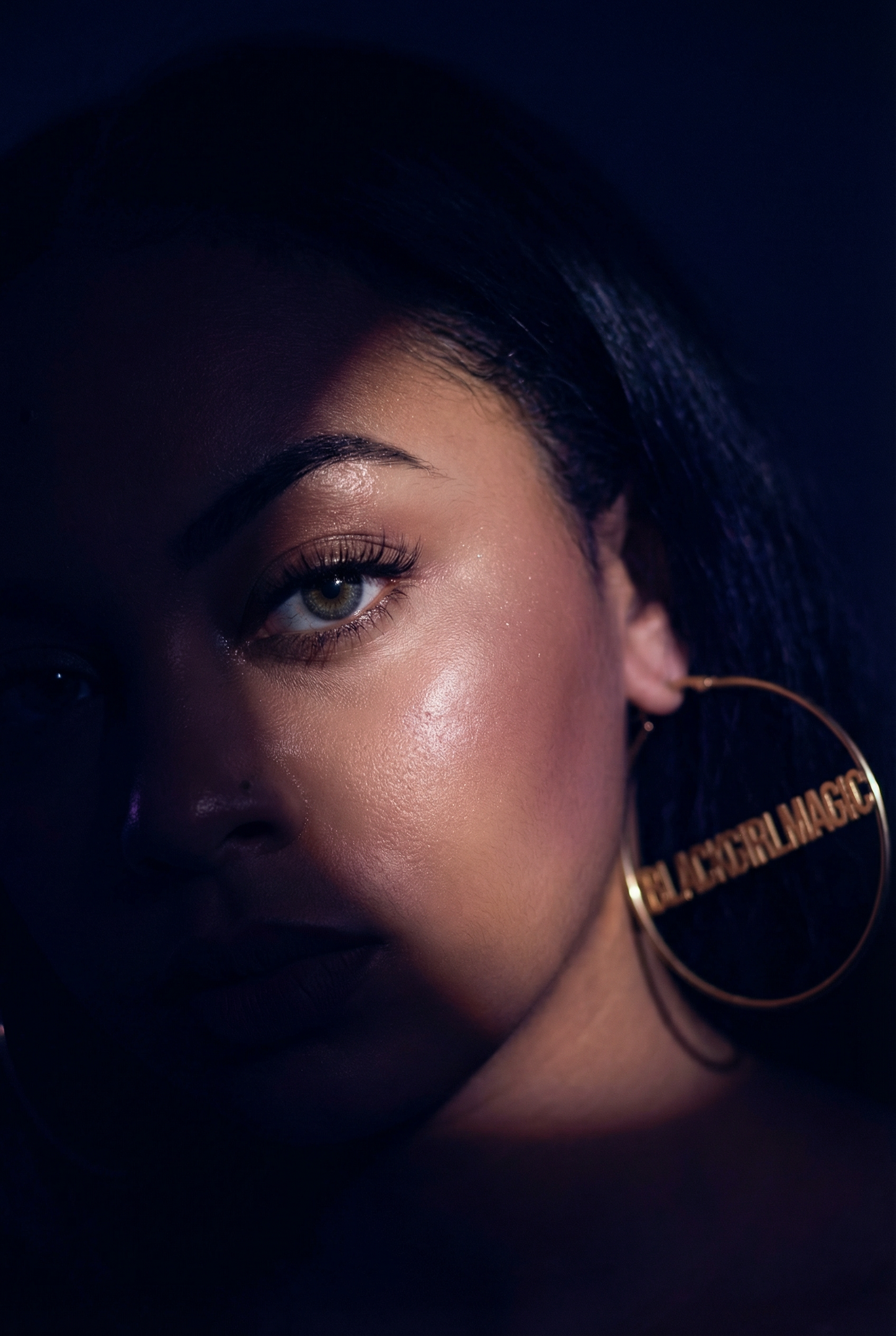 Name Plate Hoop Earrings