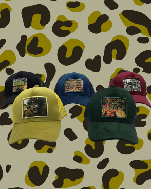 Farmers market velvet trucker hats
