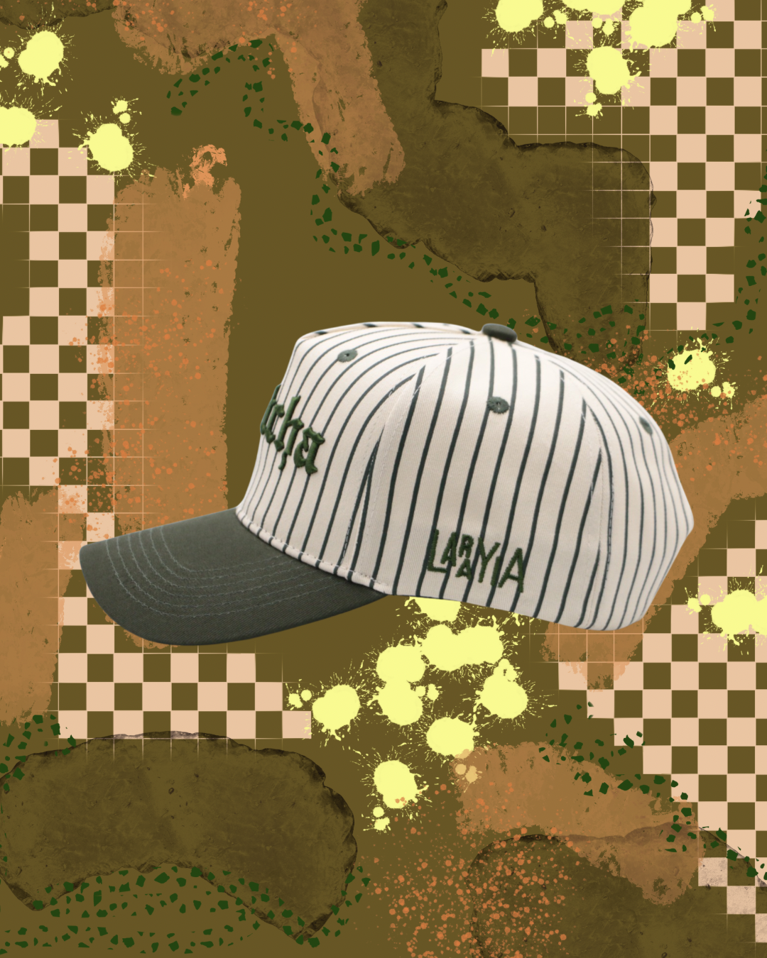Matcha Pistachio Green Stripe Retro A-Frame hat