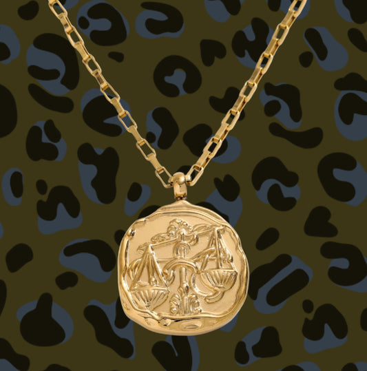 Zodiac Vintage Coin Necklcae