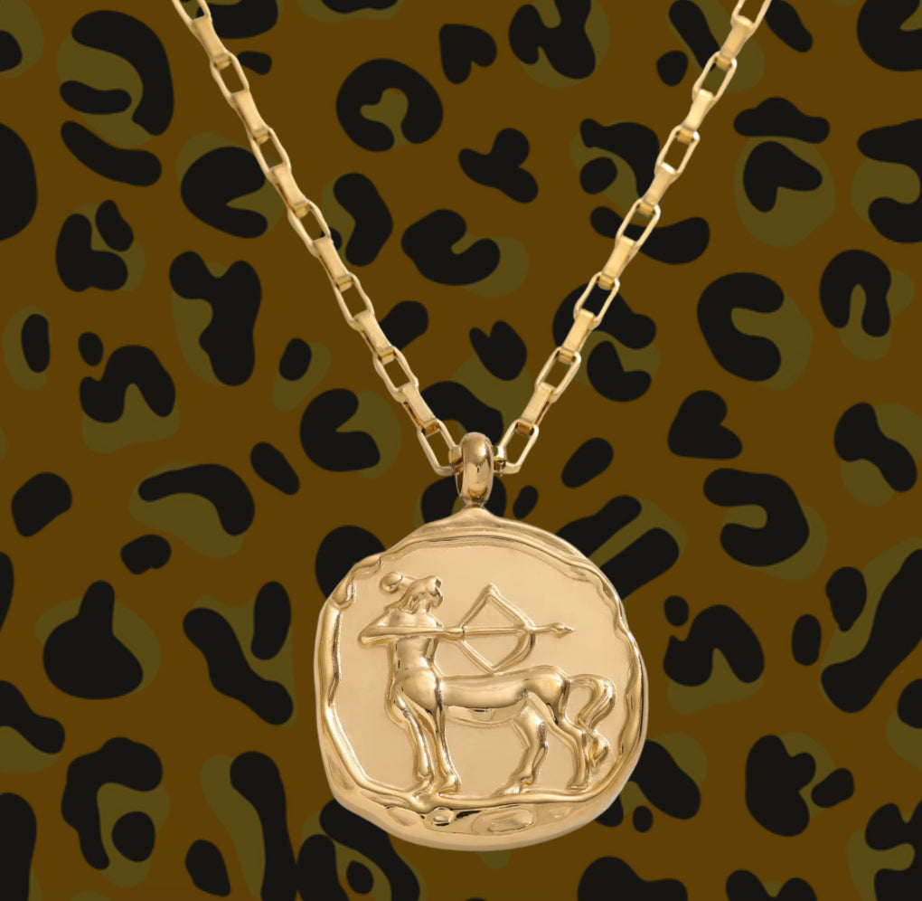 Zodiac Vintage Coin Necklcae