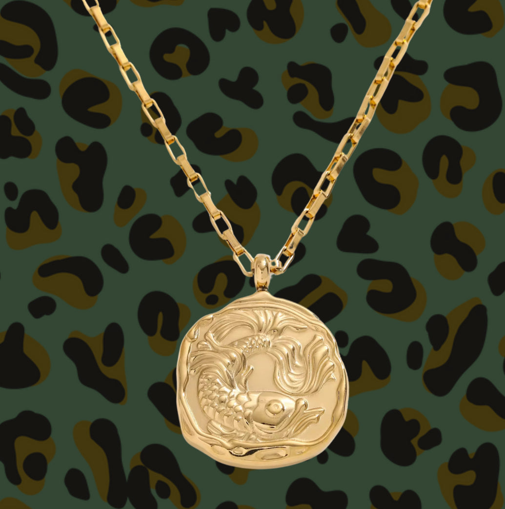 Zodiac Vintage Coin Necklcae