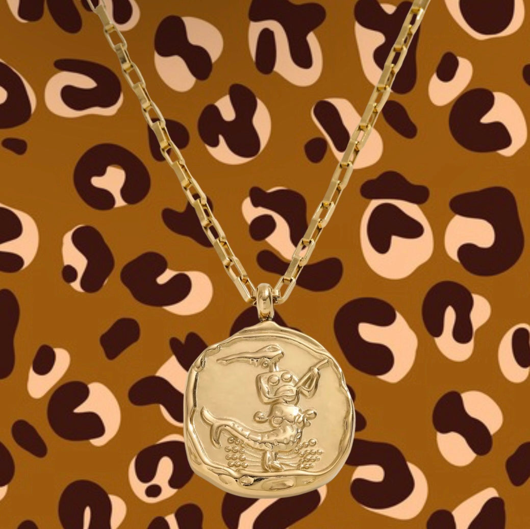 Zodiac Vintage Coin Necklcae