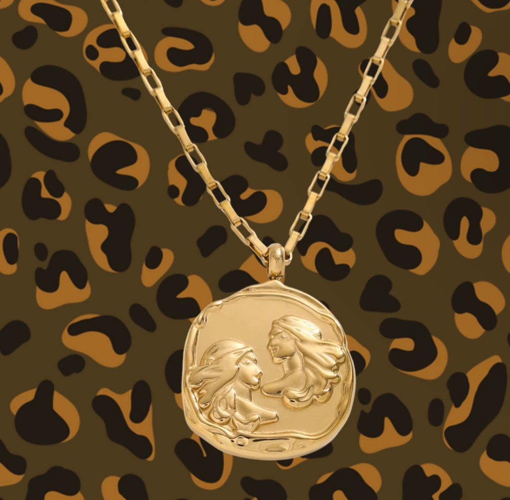 Zodiac Vintage Coin Necklcae