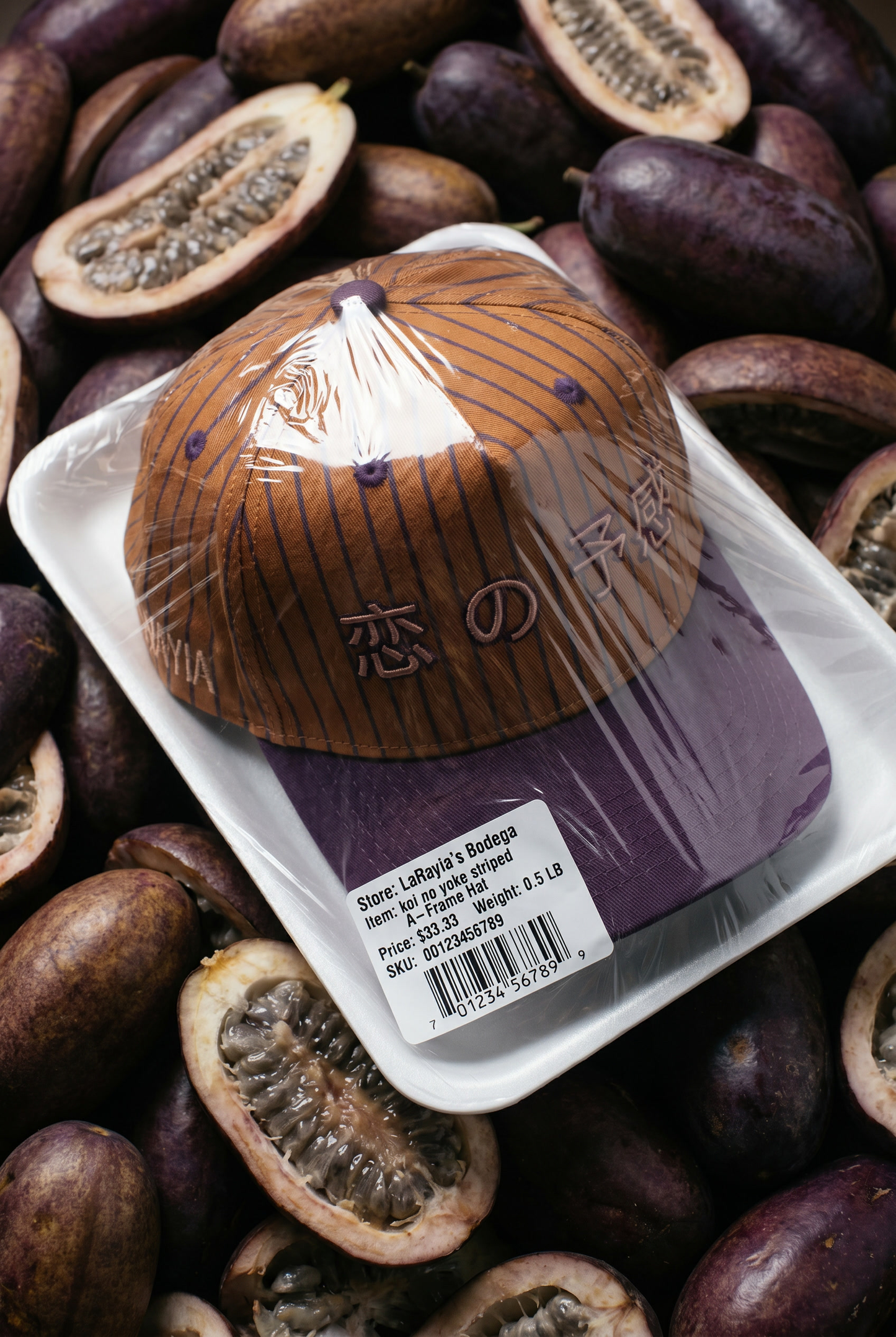 Koi No Yoke Striped A-Frame Hat