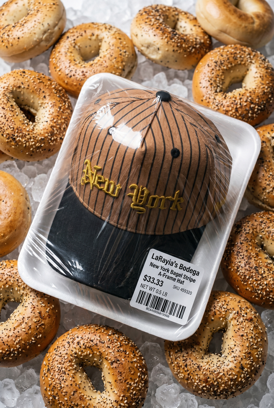 New York Bagel Stripe A-Frame Hat