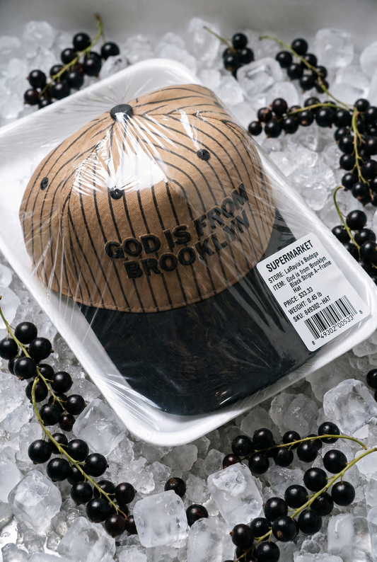 God is from Brooklyn Black Stripe A-Frame Hat