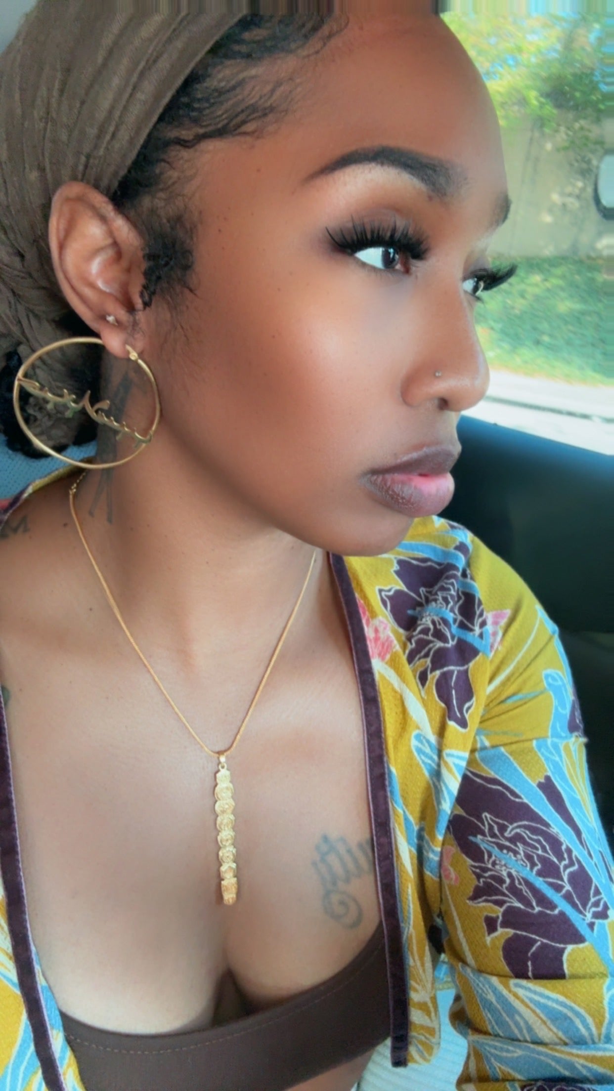 Name Plate Hoop Earrings