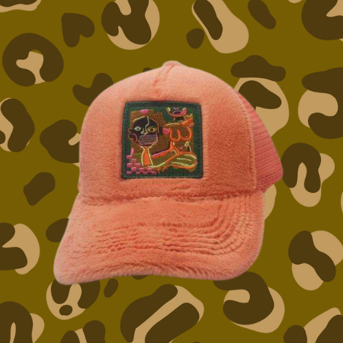 Art Basel Teddy Fuzz Trucker in Bodega Peach