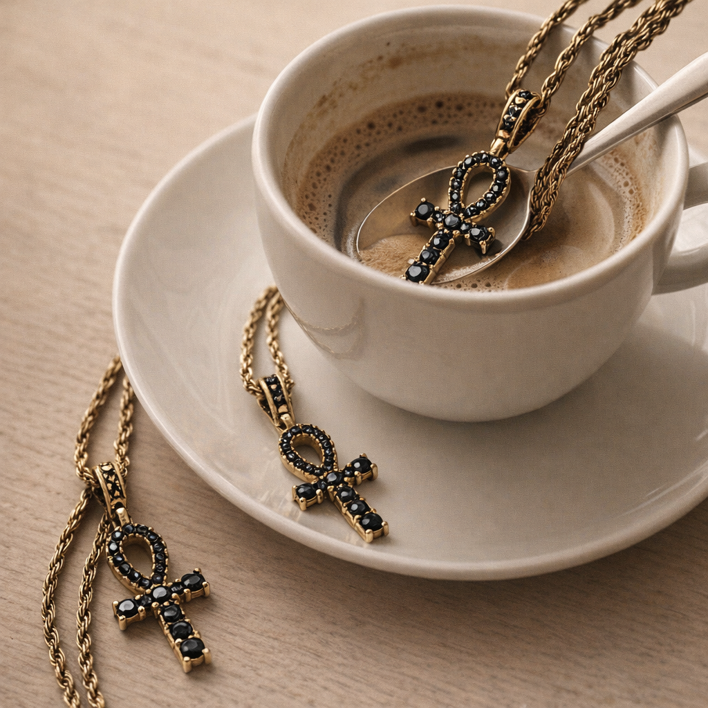 Ankh Necklace in Gold (Small)