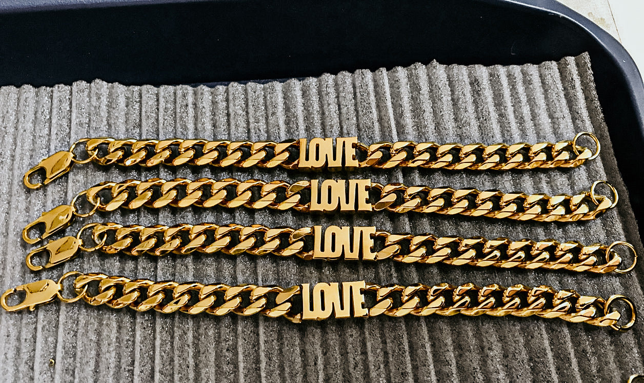 14k Brick Link Bracelet